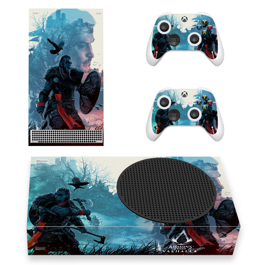 Assassin's Creed Valhalla decal skin for Xbox Series S Console & 2 Controllers