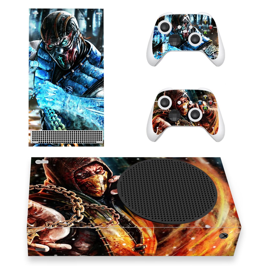 Mortal Kombat decal skin for Xbox Series S Console & 2 Controllers