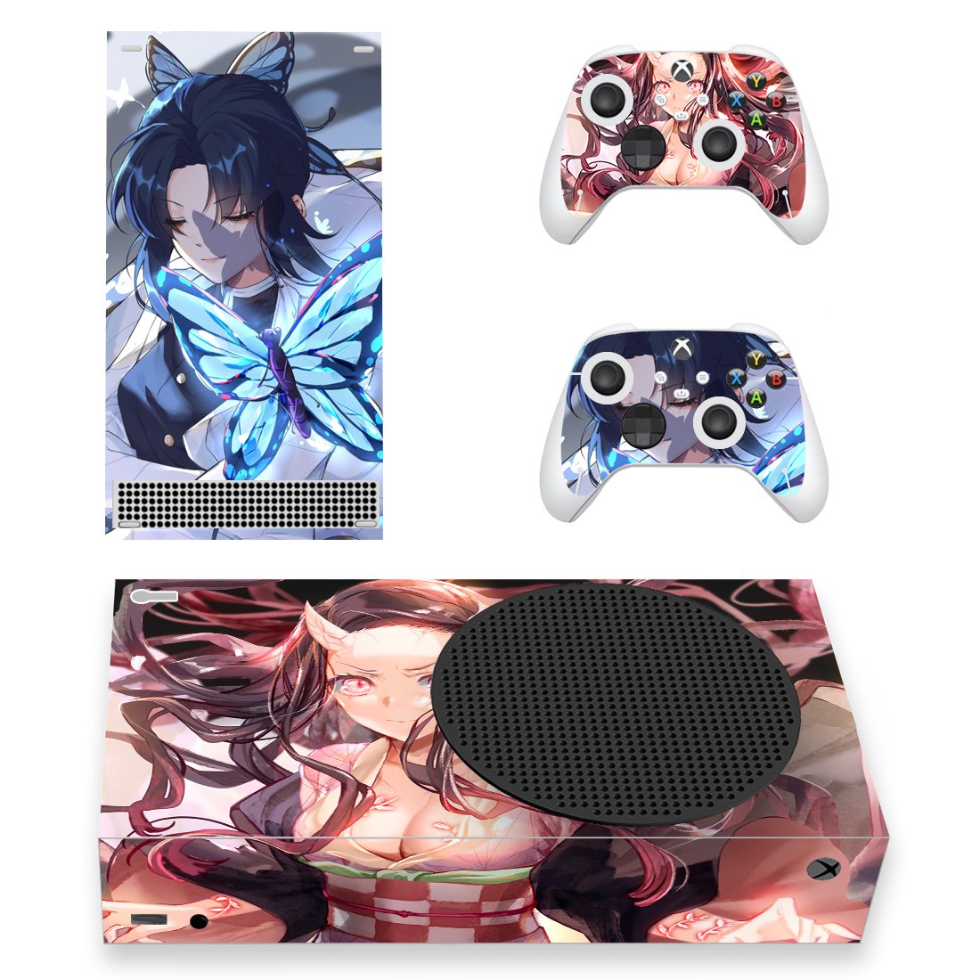 Demon Slayer decal skin for Xbox Series S Console & 2 Controllers