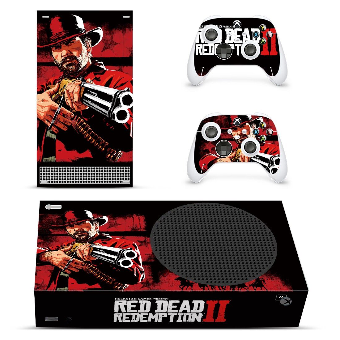 Read Dead Redemption 2 decal skin for Xbox Series S Console & 2 Controllers