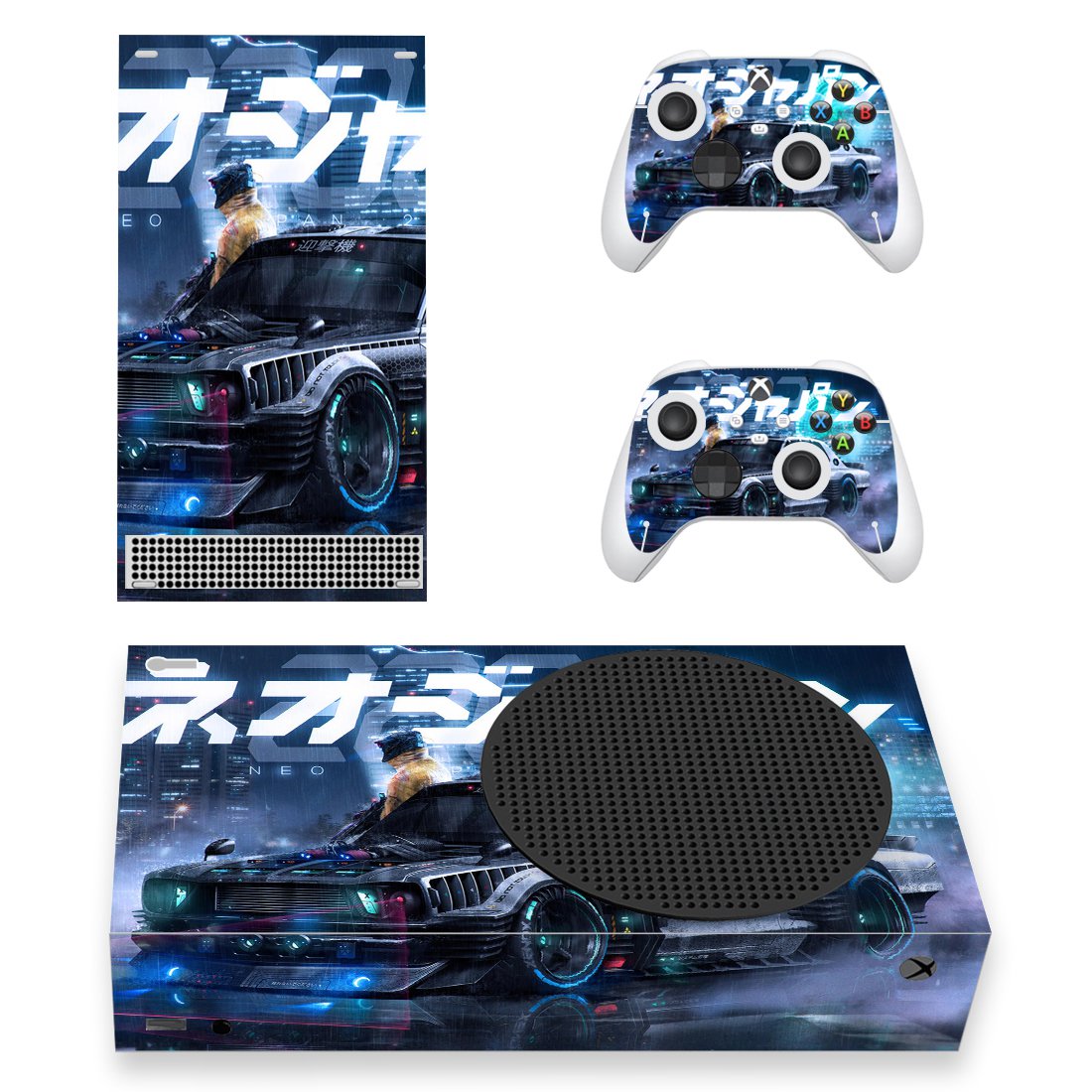Neo Car decal skin for Xbox Series S Console & 2 Controllers