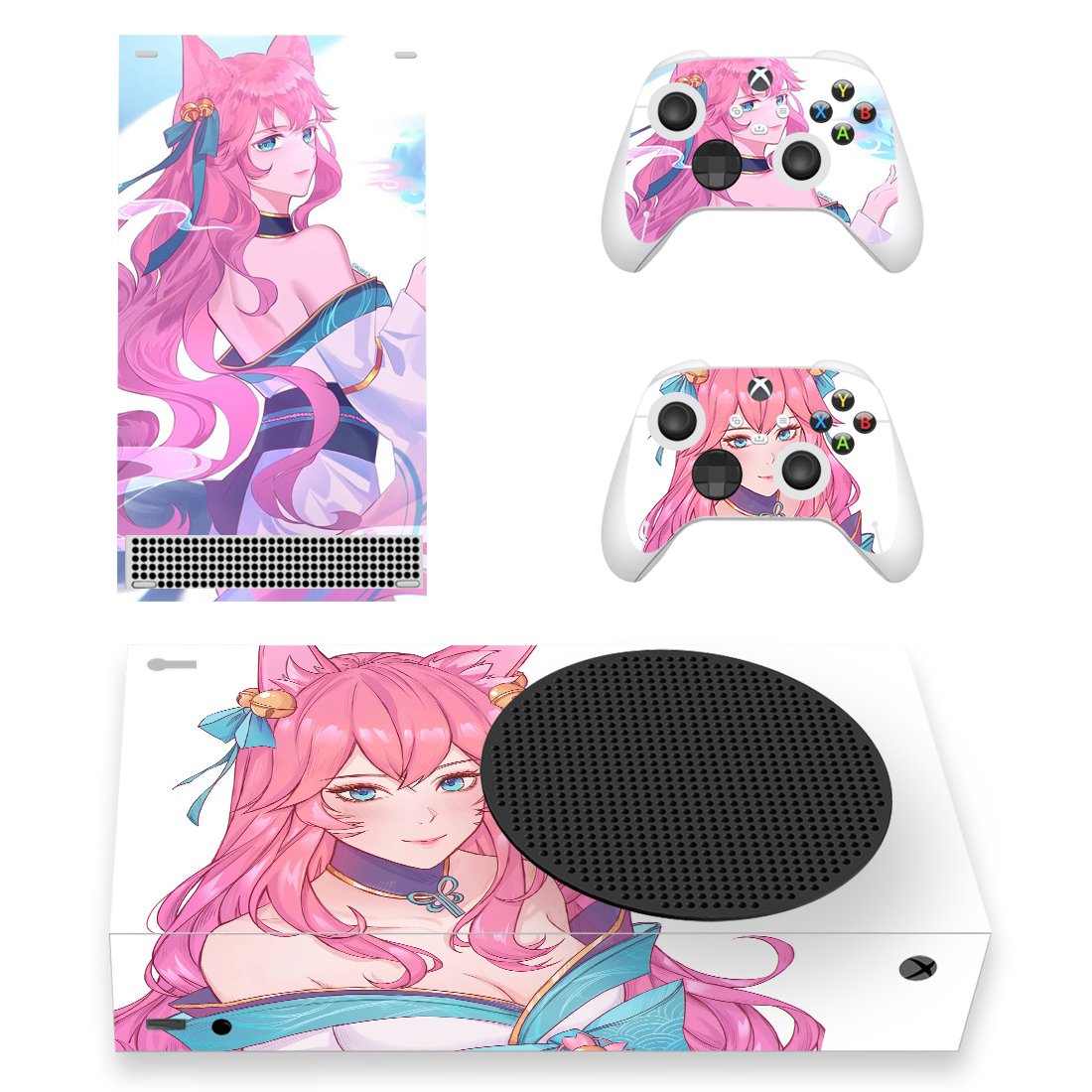 Anime decal skin for Xbox Series S Console & 2 Controllers