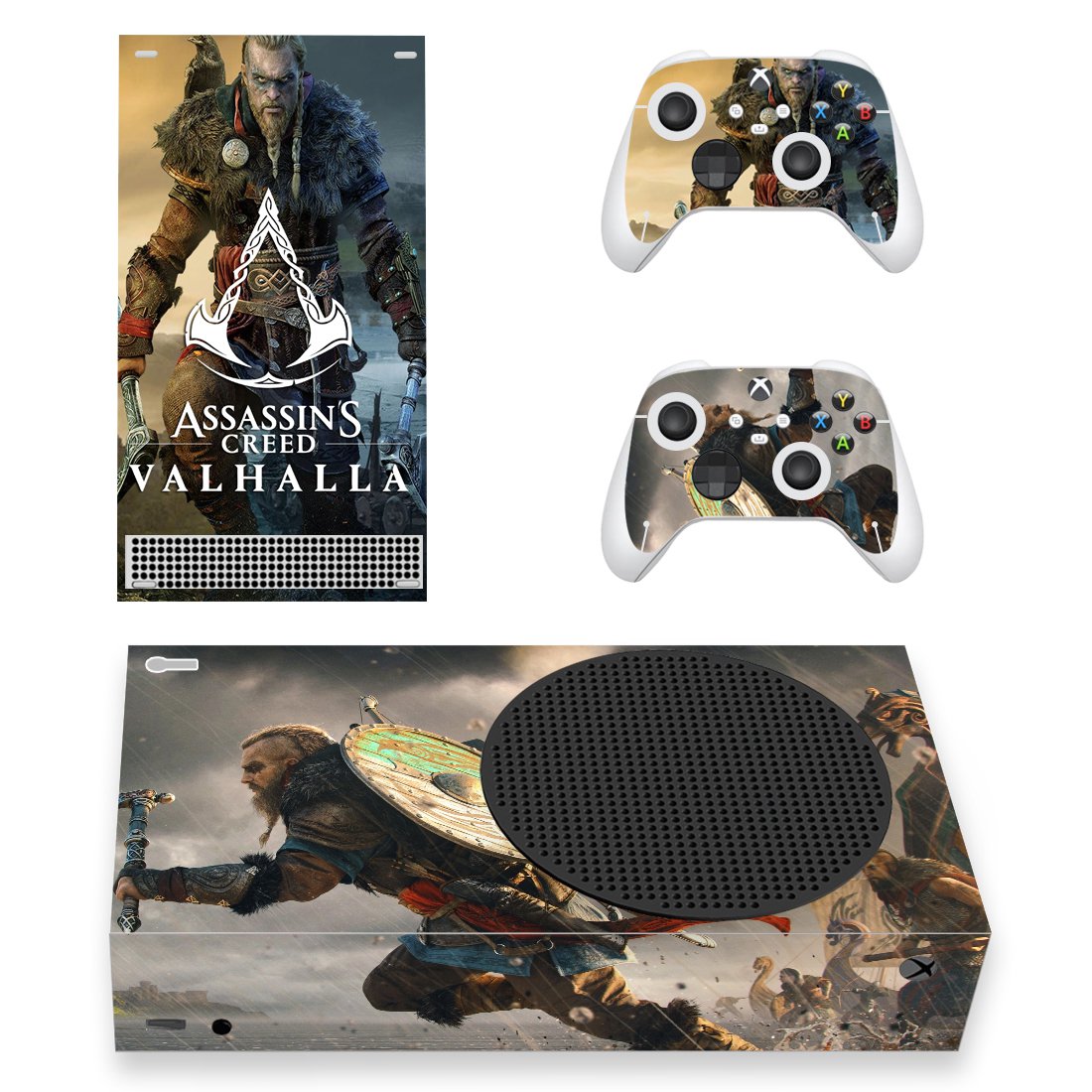 Assassin's Creed Valhalla decal skin for Xbox Series S Console & 2 Controllers
