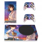 Anime Suzume decal skin for Xbox Series S Console & 2 Controllers