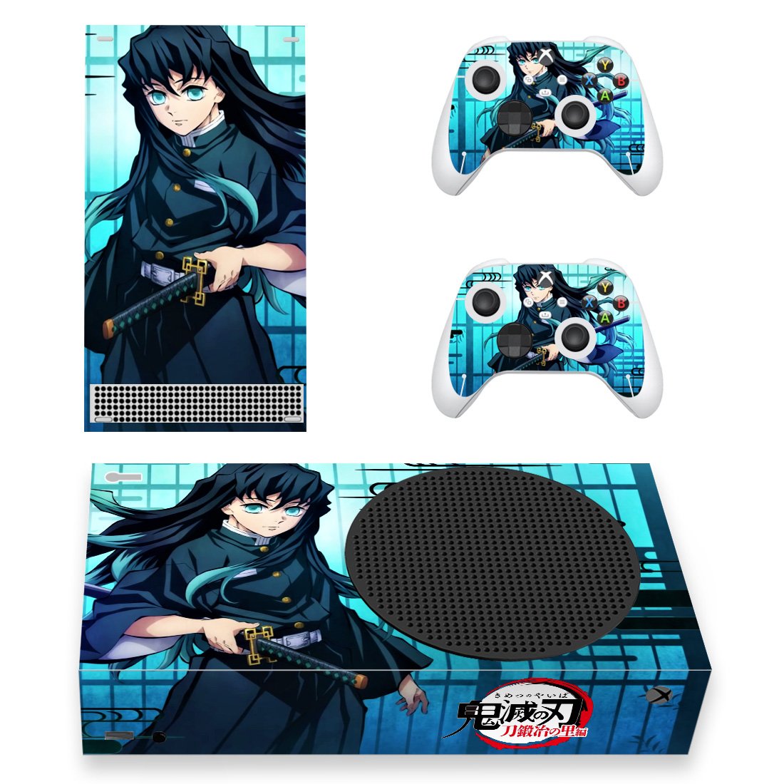 Demon Slayer decal skin for Xbox Series S Console & 2 Controllers