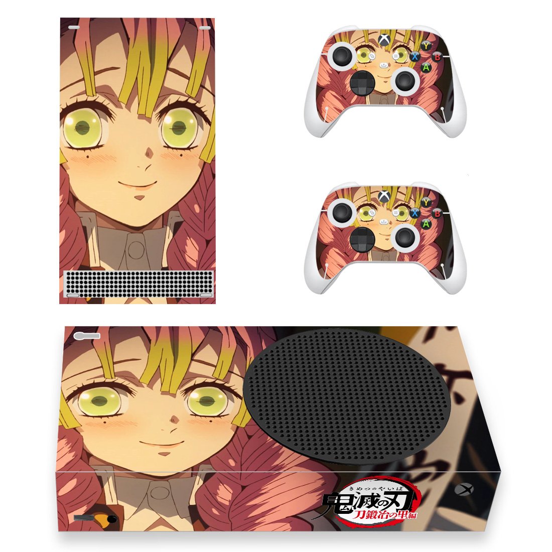 Demon Slayer decal skin for Xbox Series S Console & 2 Controllers