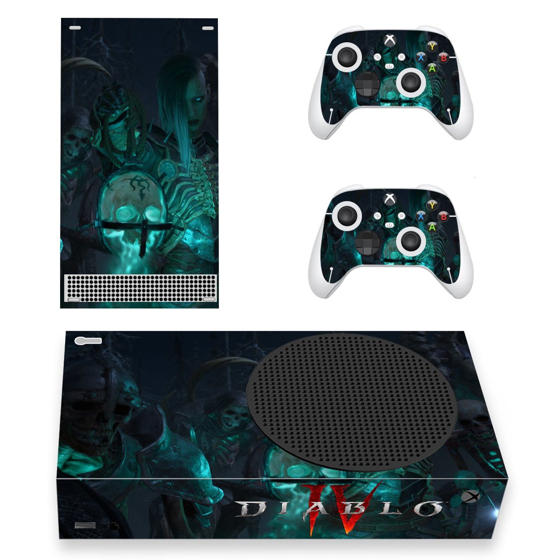 Diablo 4 decal skin for Xbox Series S Console & 2 Controllers
