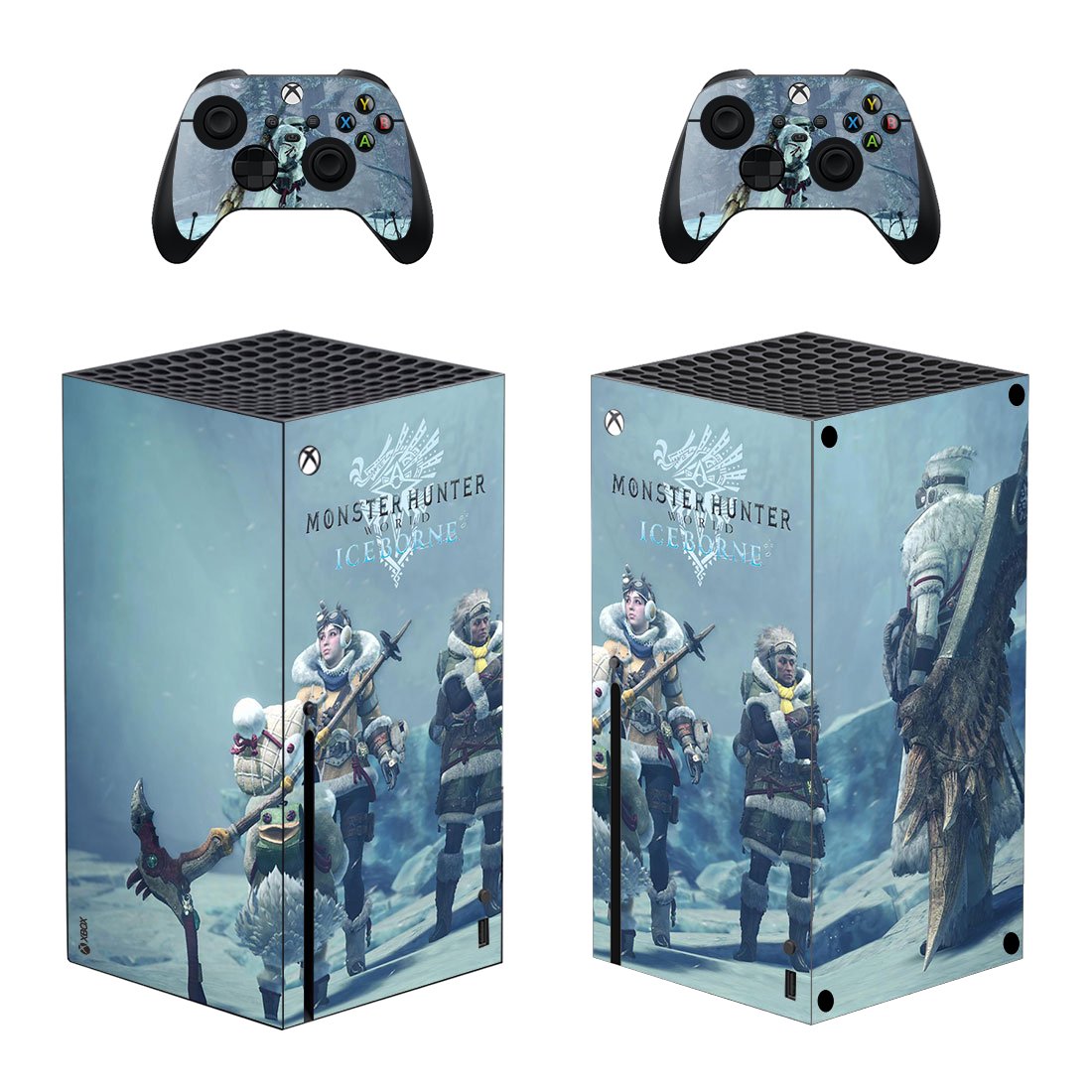 MHW Iceborne decal skin for Xbox Series X Console & 2 Controllers