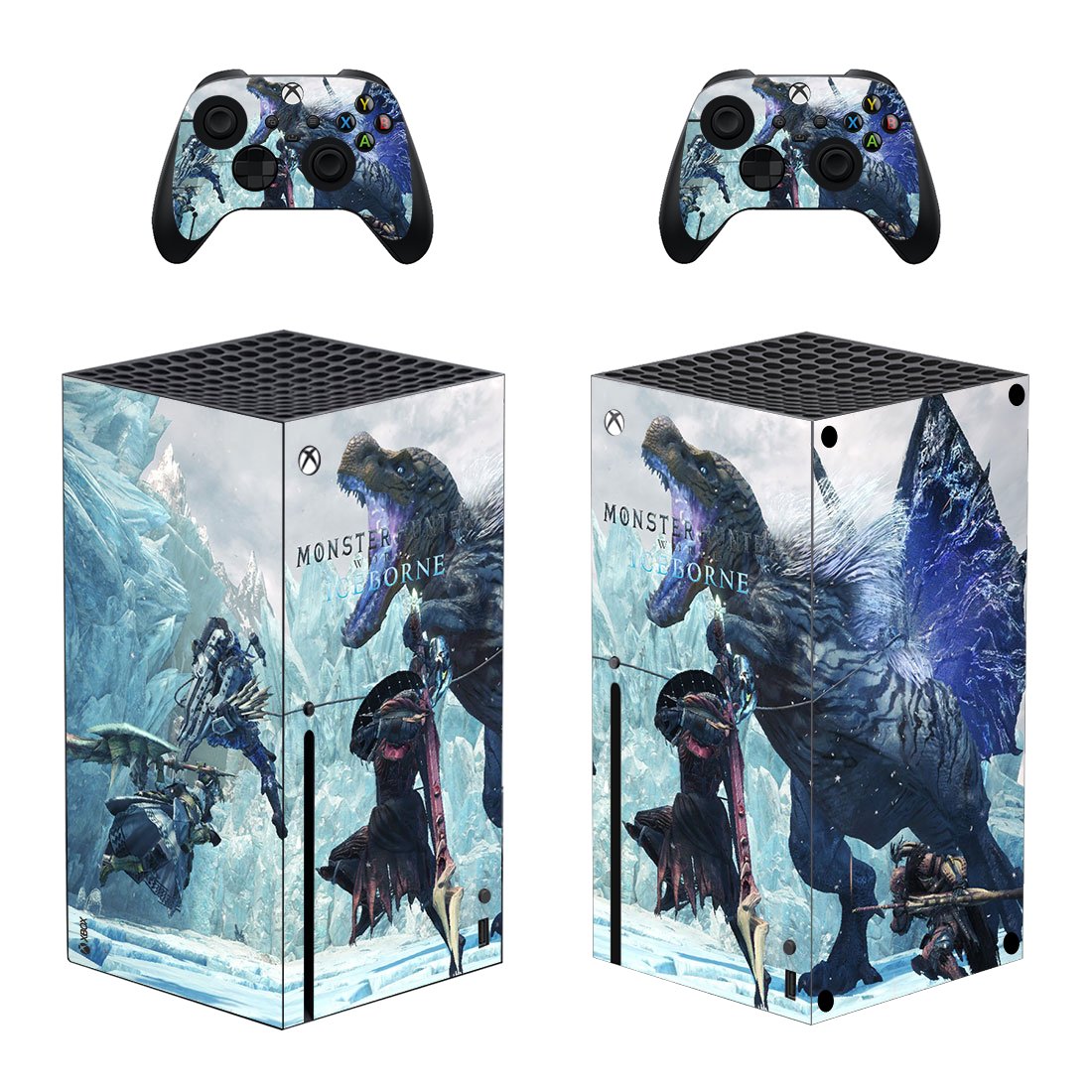 MHW Iceborne decal skin for Xbox Series X Console & 2 Controllers