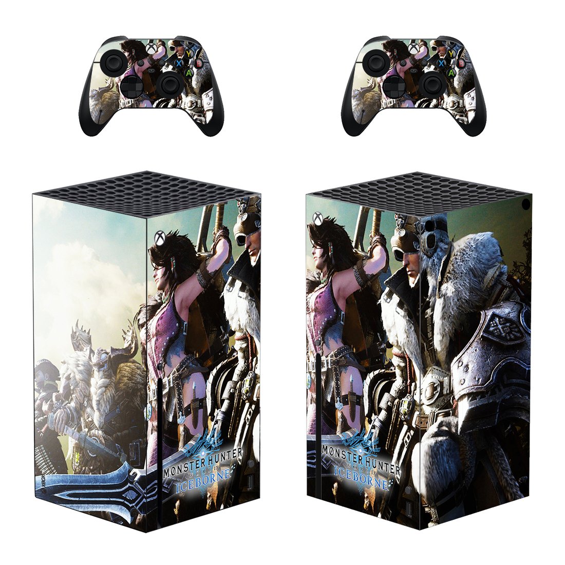 MHW Iceborne decal skin for Xbox Series X Console & 2 Controllers