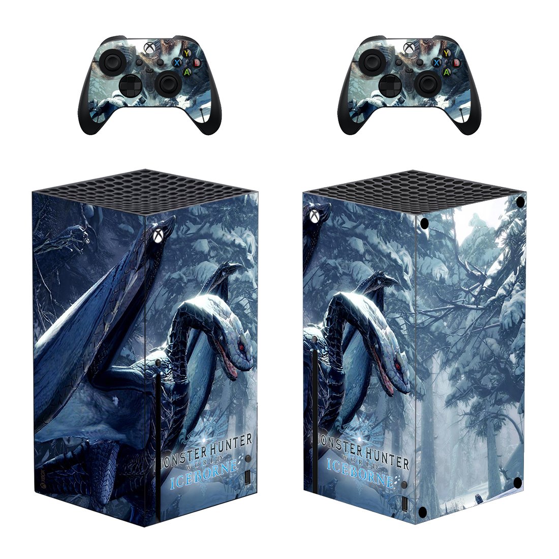 MHW Iceborne decal skin for Xbox Series X Console & 2 Controllers