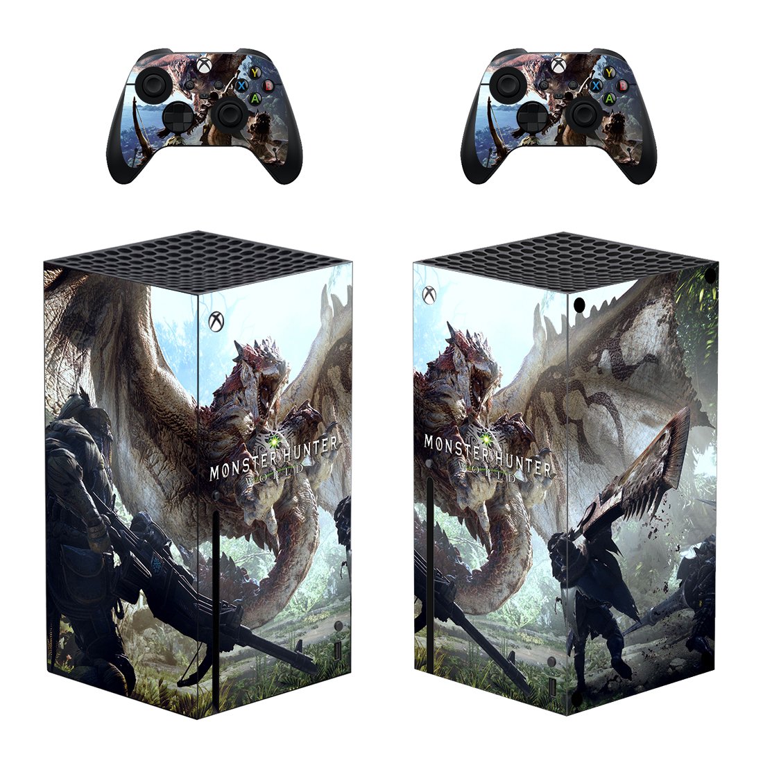 Monster Hunter World decal skin for Xbox Series X Console & 2 Controllers