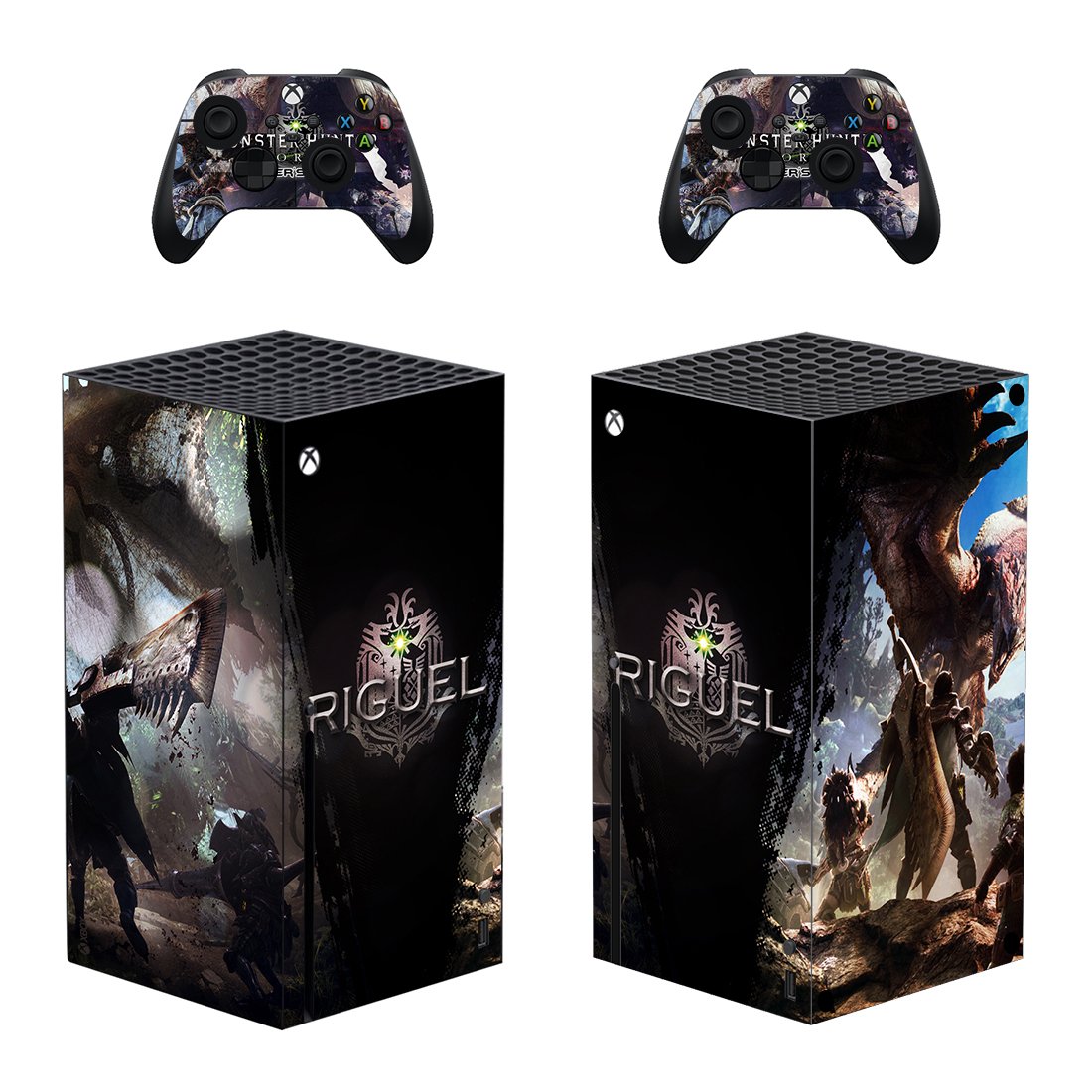 Monster Hunter World decal skin for Xbox Series X Console & 2 Controllers