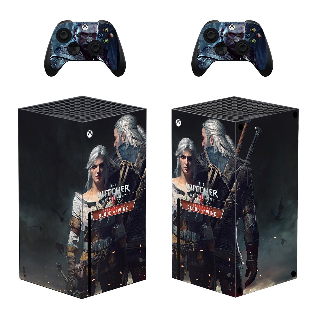 The Witcher wild hunt decal skin for Xbox Series X Console & 2 Controllers
