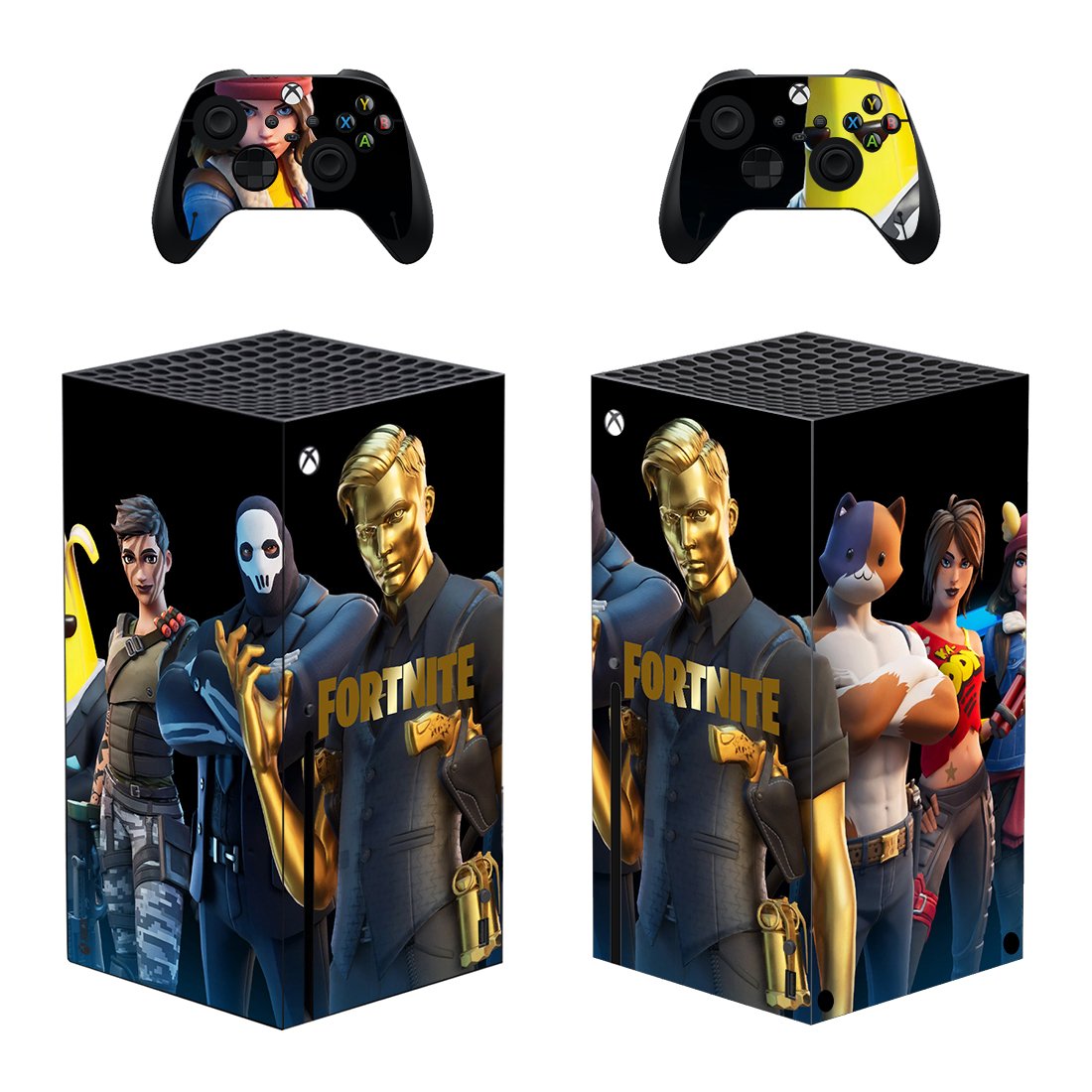Fortnite decal skin for Xbox Series X Console & 2 Controllers