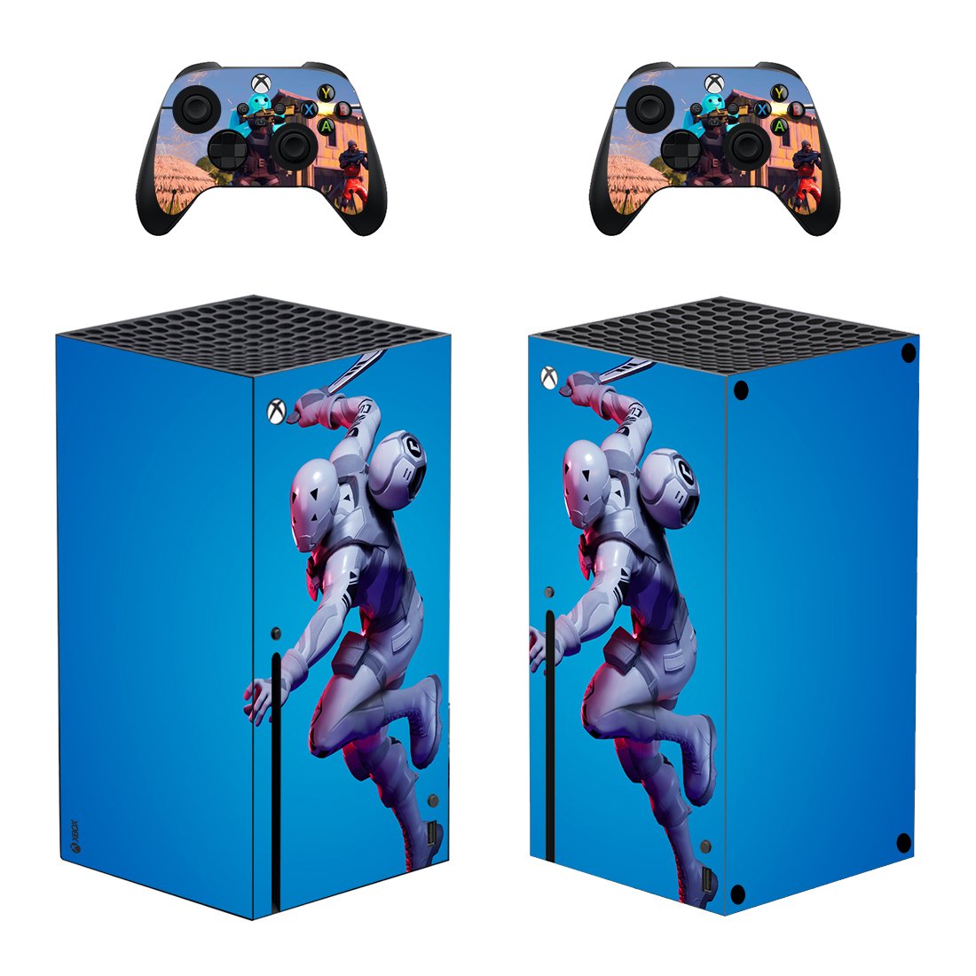 Fortnite decal skin for Xbox Series X Console & 2 Controllers
