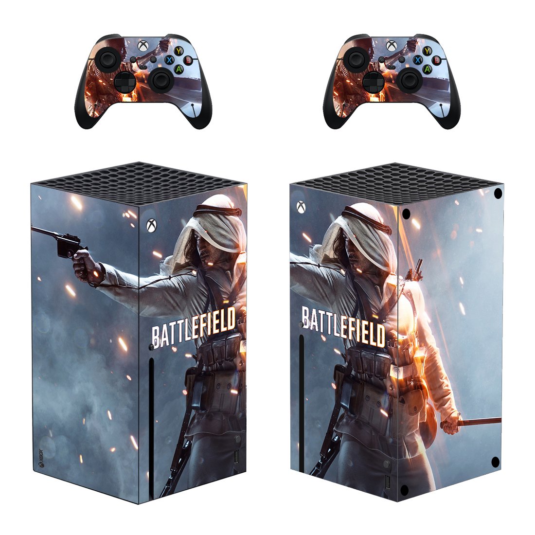 Battlefield decal skin for Xbox Series X Console & 2 Controllers