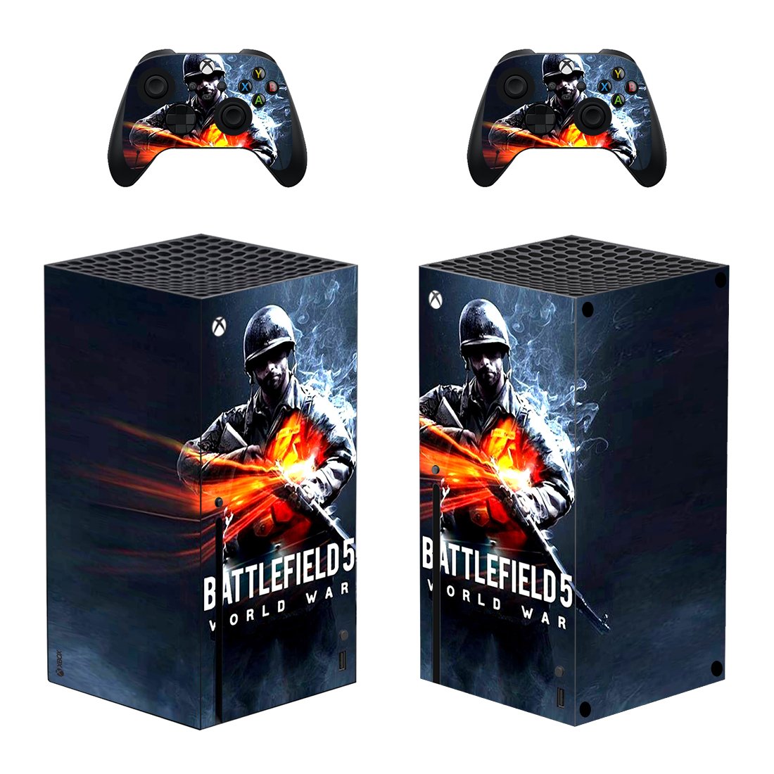 Battlefield 5 decal skin for Xbox Series X Console & 2 Controllers
