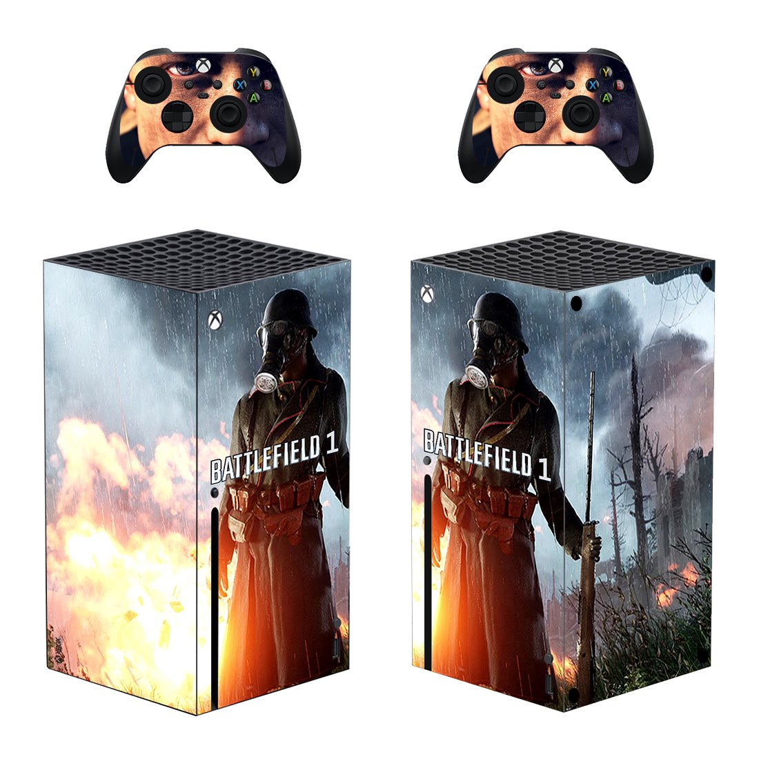 Battlefield decal skin for Xbox Series X Console & 2 Controllers