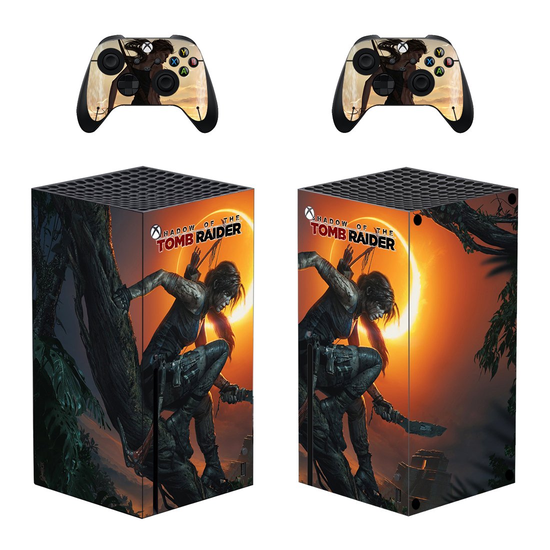 Shadow of the Tomb Raider decal skin for Xbox Series X Console & 2 Controllers