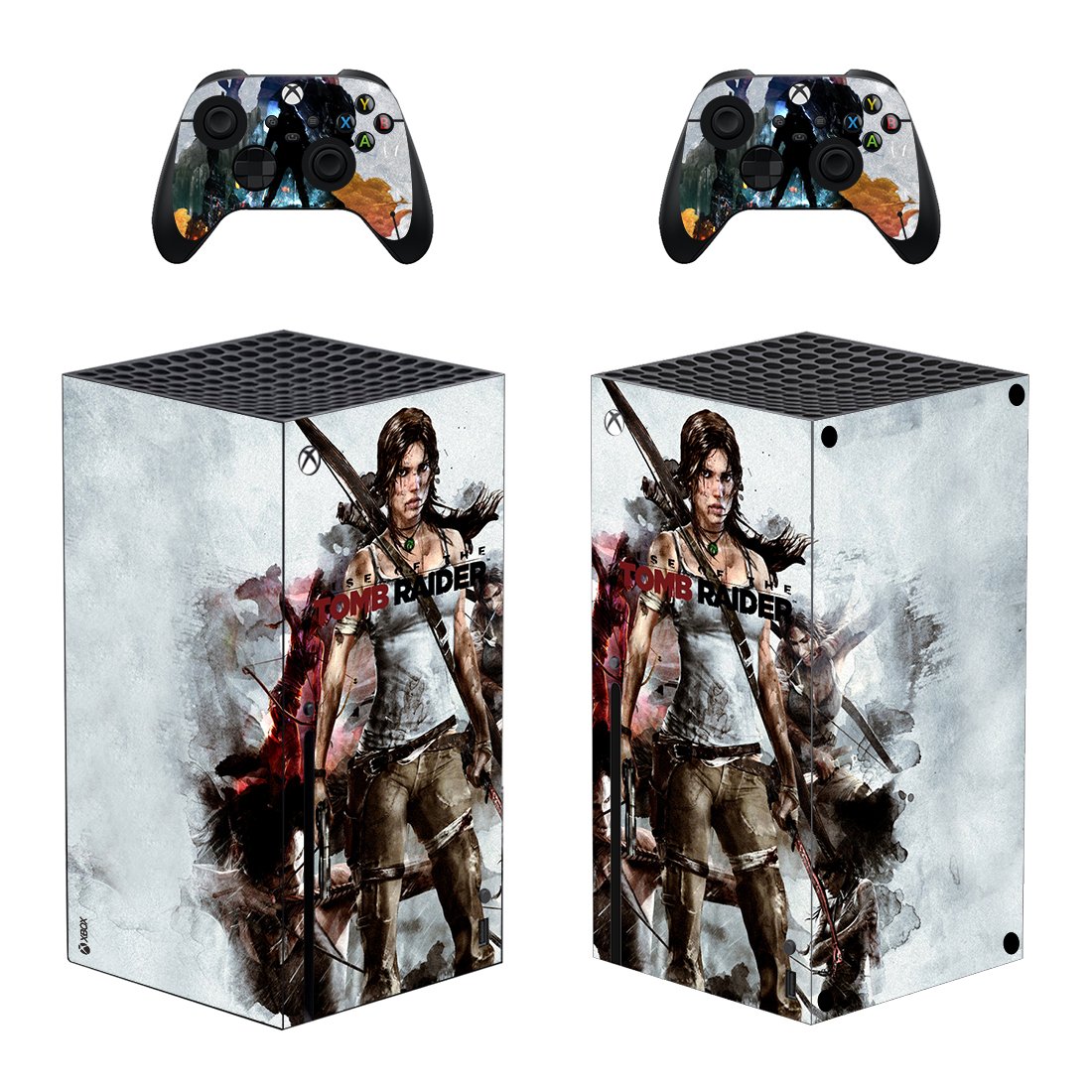 Shadow of the Tomb Raider decal skin for Xbox Series X Console & 2 Controllers