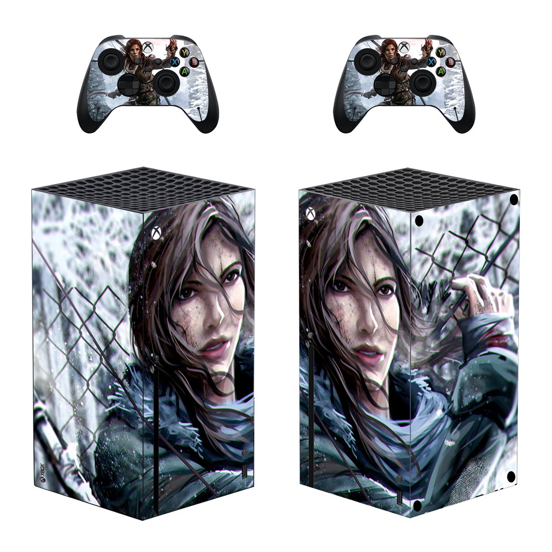 Shadow of the Tomb Raider decal skin for Xbox Series X Console & 2 Controllers