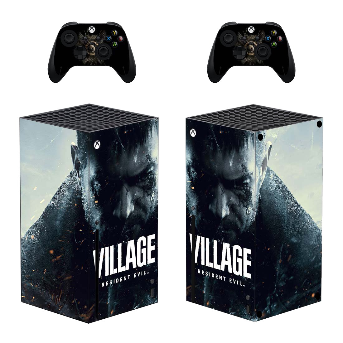 Resident Evil Village decal skin for Xbox Series X Console & 2 Controllers