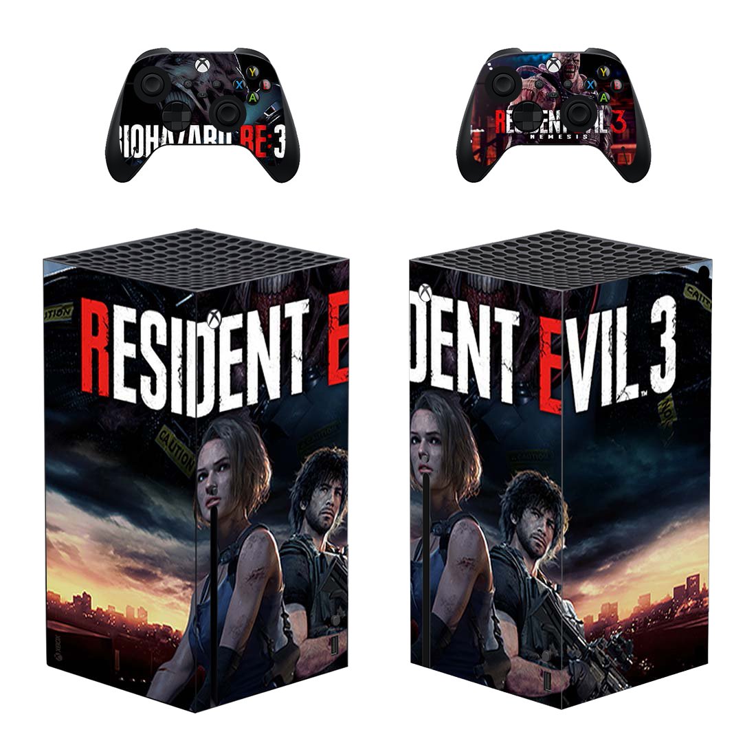 Resident Evil 3 decal skin for Xbox Series X Console & 2 Controllers