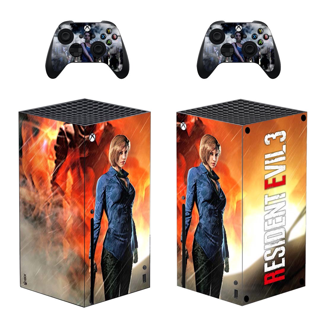 Resident Evil 3 decal skin for Xbox Series X Console & 2 Controllers