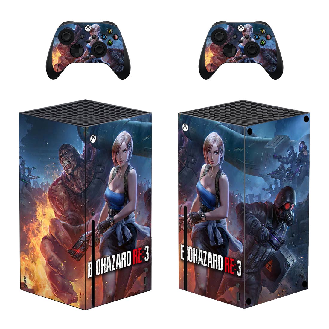 Biohazard RE 3 decal skin for Xbox Series X Console & 2 Controllers