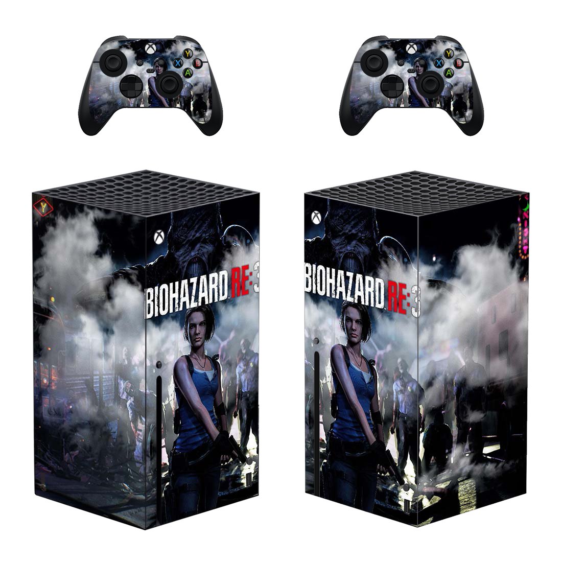 Biohazard RE 3 decal skin for Xbox Series X Console & 2 Controllers