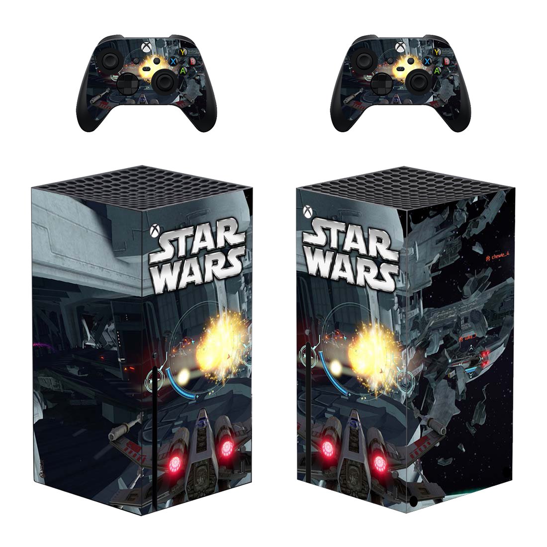 Star Wars Squadrons decal skin for Xbox Series X Console & 2 Controllers