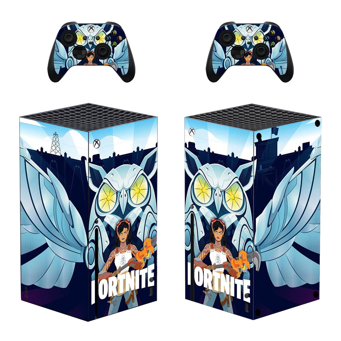 Fortnite decal skin for Xbox Series X Console & 2 Controllers