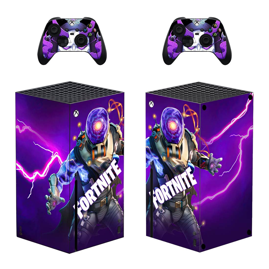 Fortnite decal skin for Xbox Series X Console & 2 Controllers