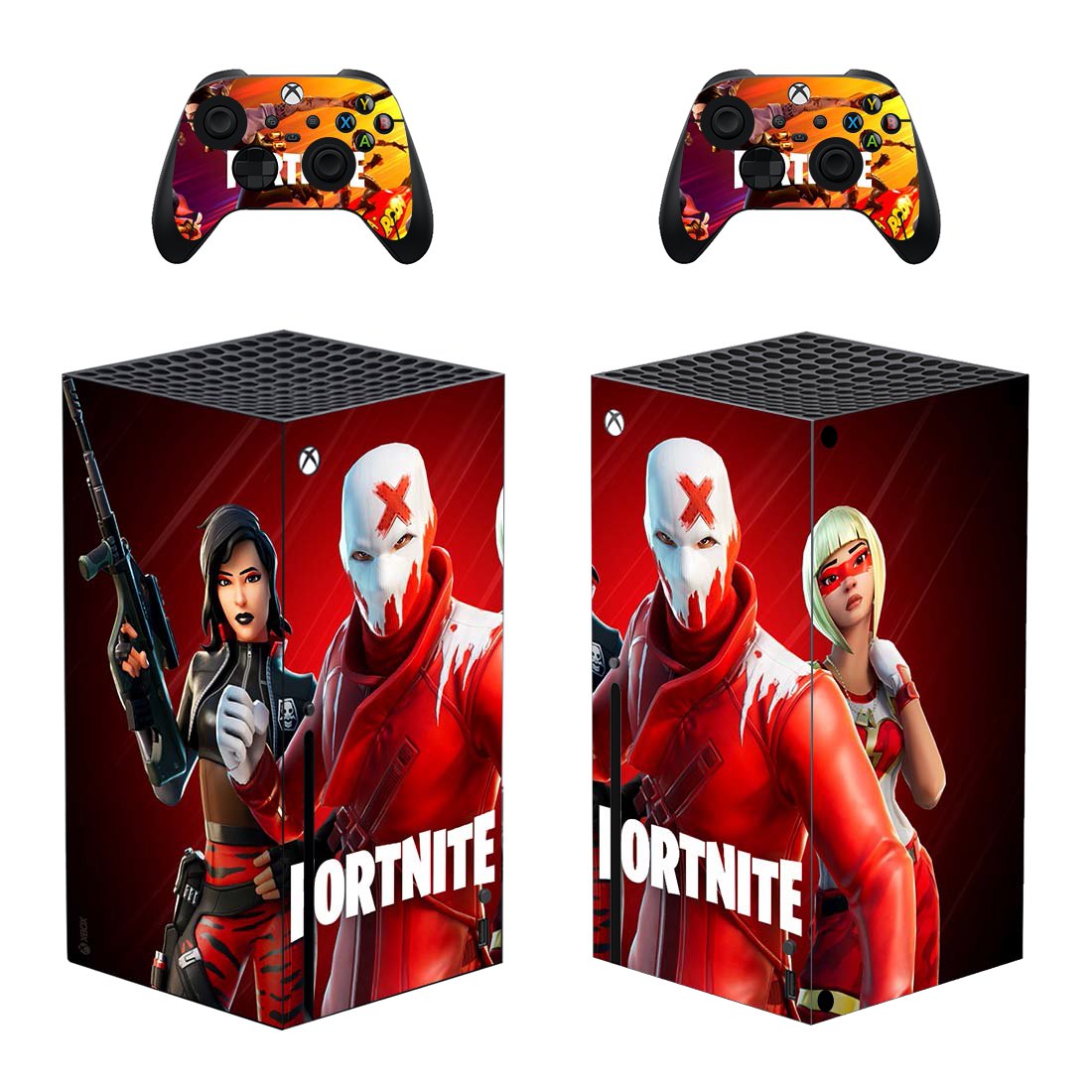 Fortnite decal skin for Xbox Series X Console & 2 Controllers