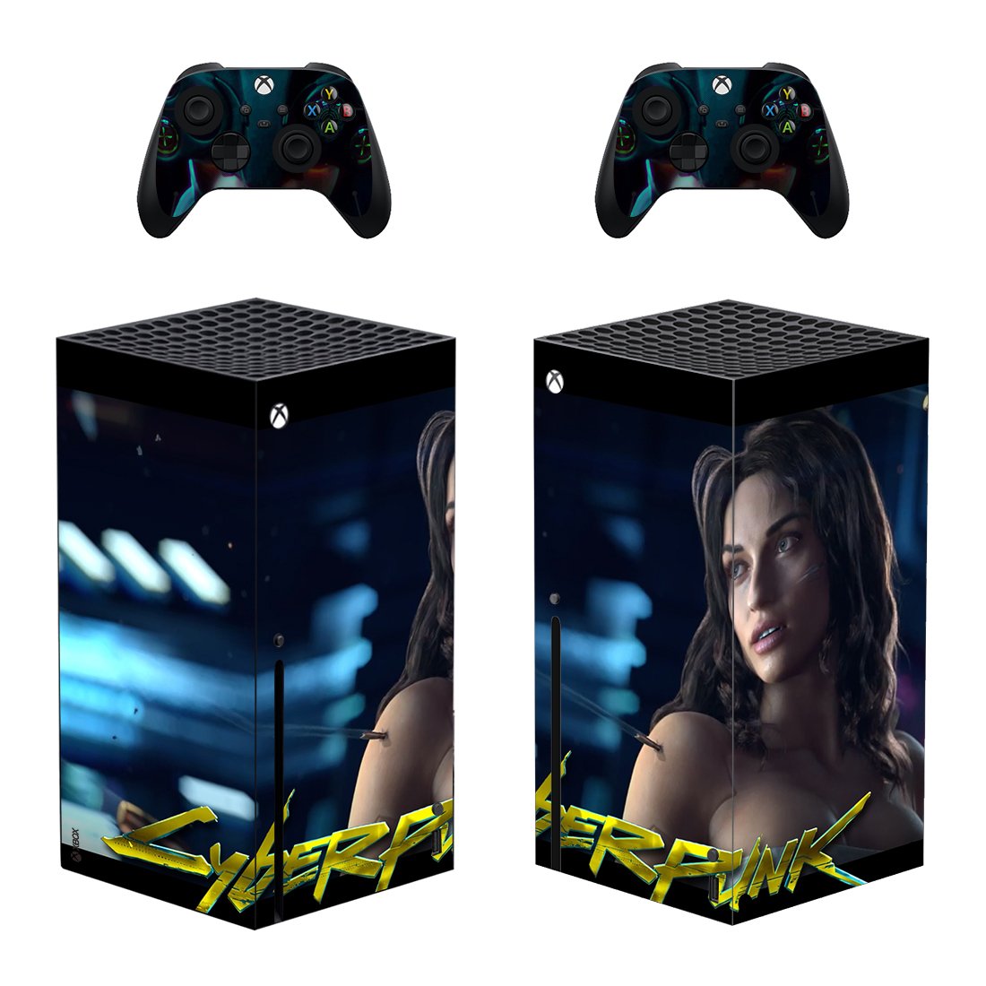 Cyberpunk 2077 decal skin for Xbox Series X Console & 2 Controllers