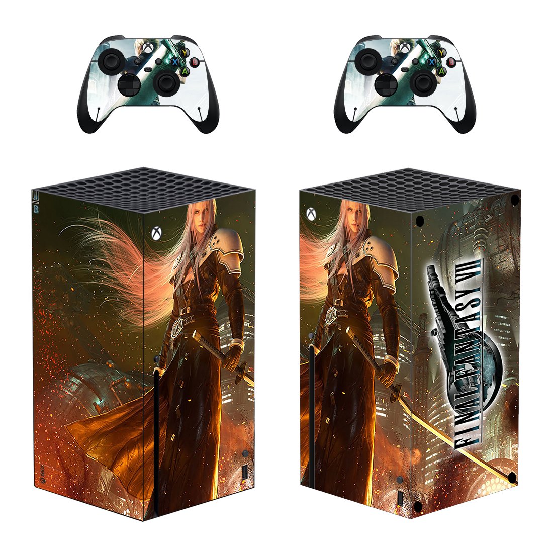 Final Fantasy 7 decal skin for Xbox Series X Console & 2 Controllers