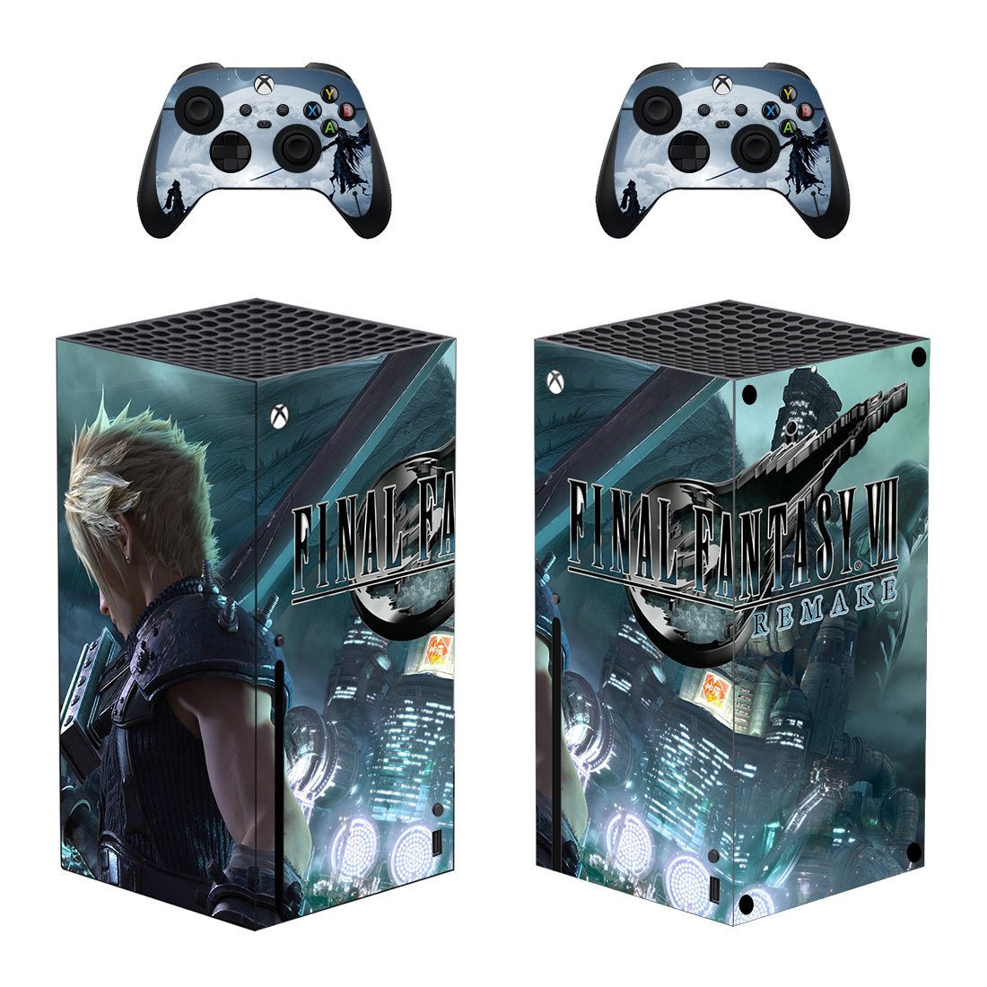 Final Fantasy 7 decal skin for Xbox Series X Console & 2 Controllers