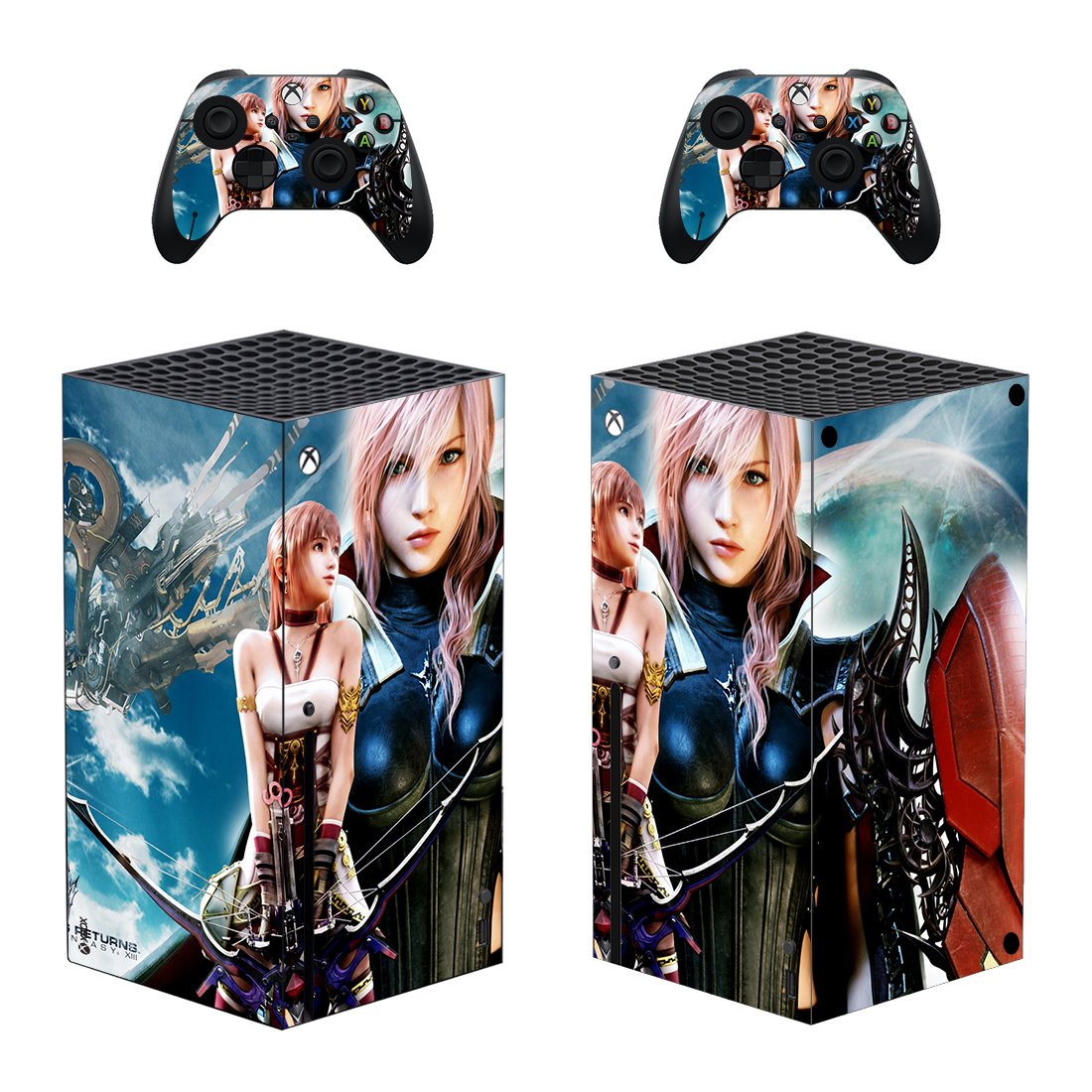 Final Fantasy 7 decal skin for Xbox Series X Console & 2 Controllers