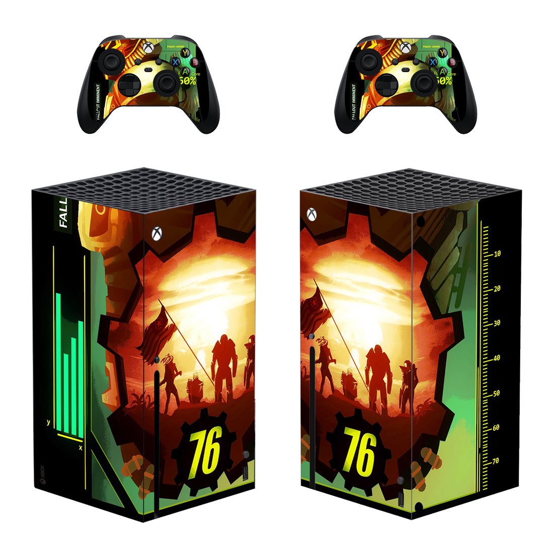 Fallout 76 decal skin for Xbox Series X Console & 2 Controllers