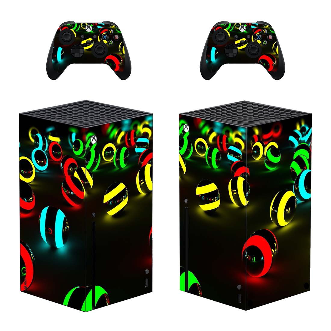Color Ball decal skin for Xbox Series X Console & 2 Controllers