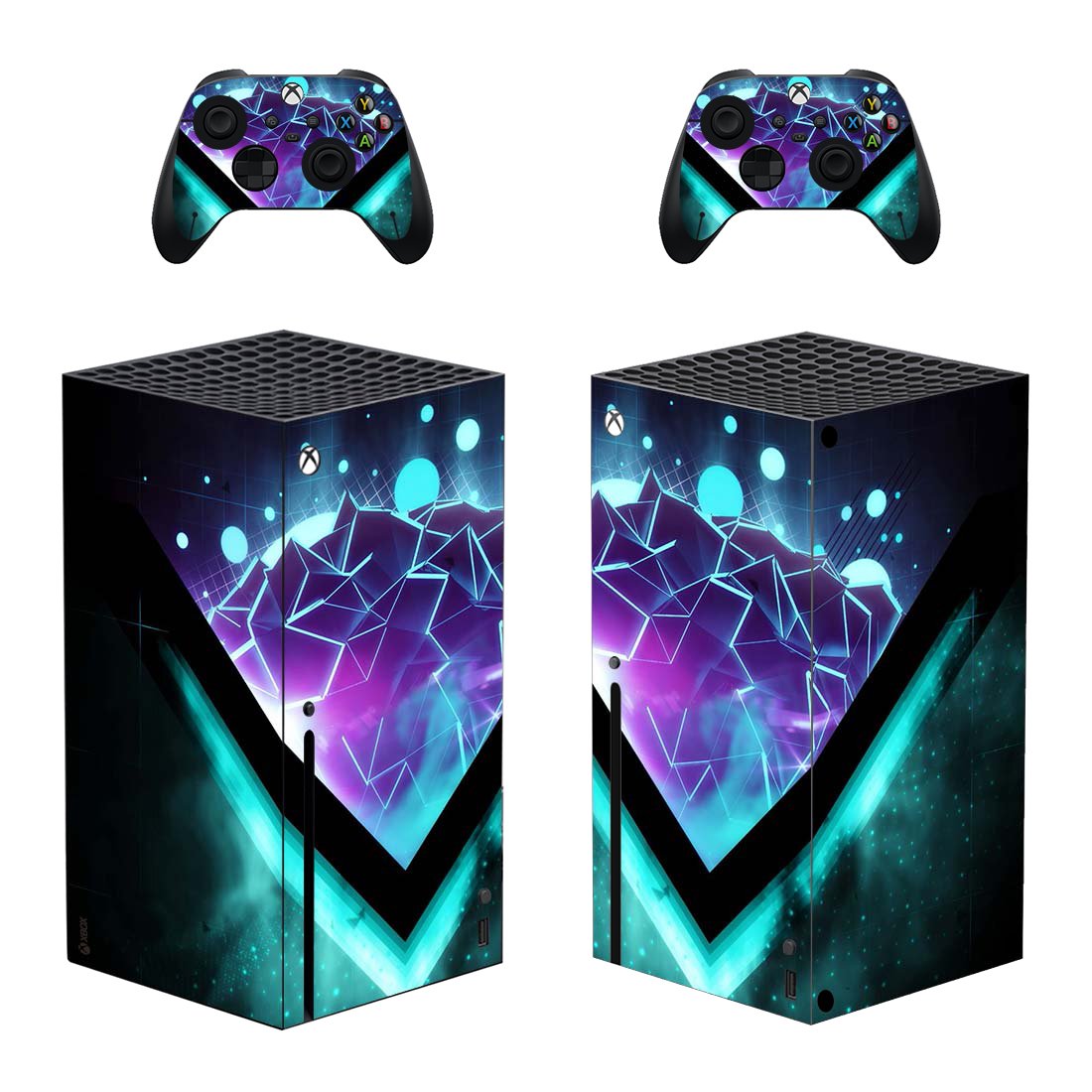 Digital Texture decal skin for Xbox Series X Console & 2 Controllers