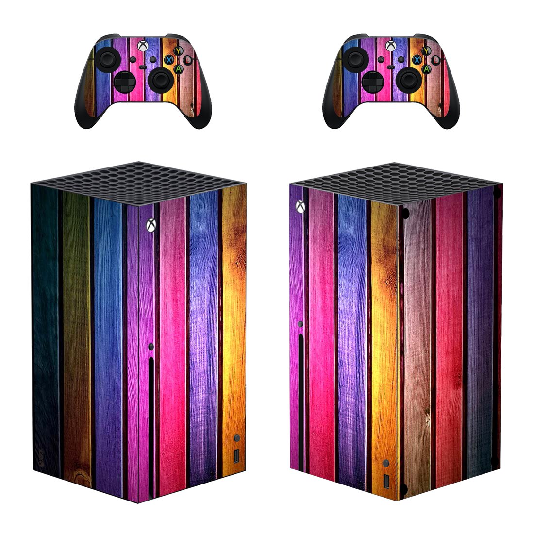Wood Board decal skin for Xbox Series X Console & 2 Controllers