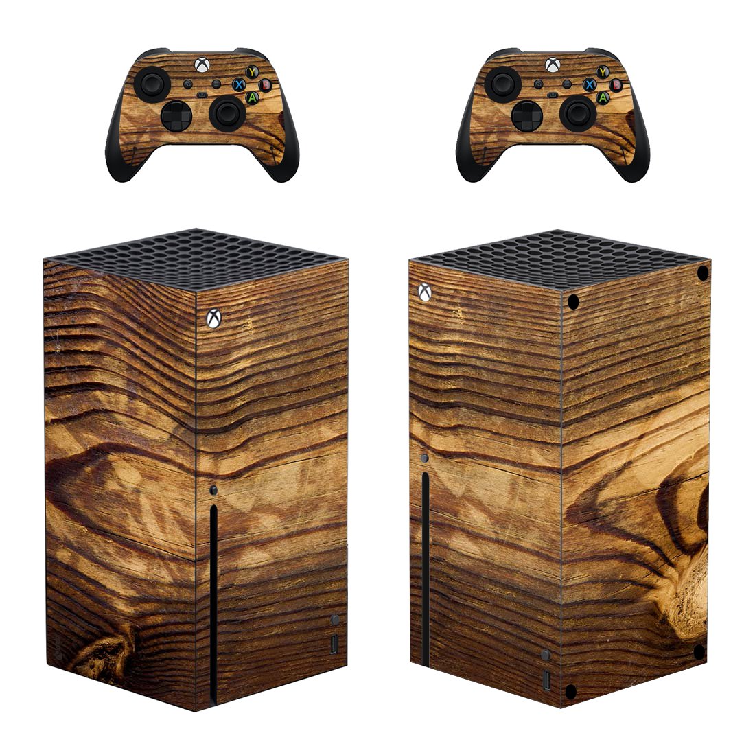 Wood Board decal skin for Xbox Series X Console & 2 Controllers