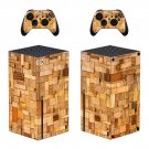 Wood Board decal skin for Xbox Series X Console & 2 Controllers