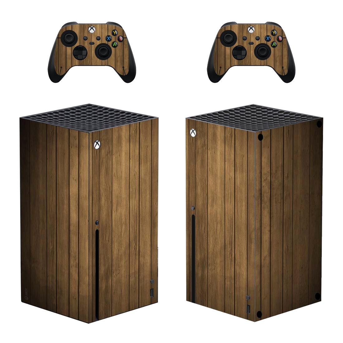 Wood Board decal skin for Xbox Series X Console & 2 Controllers
