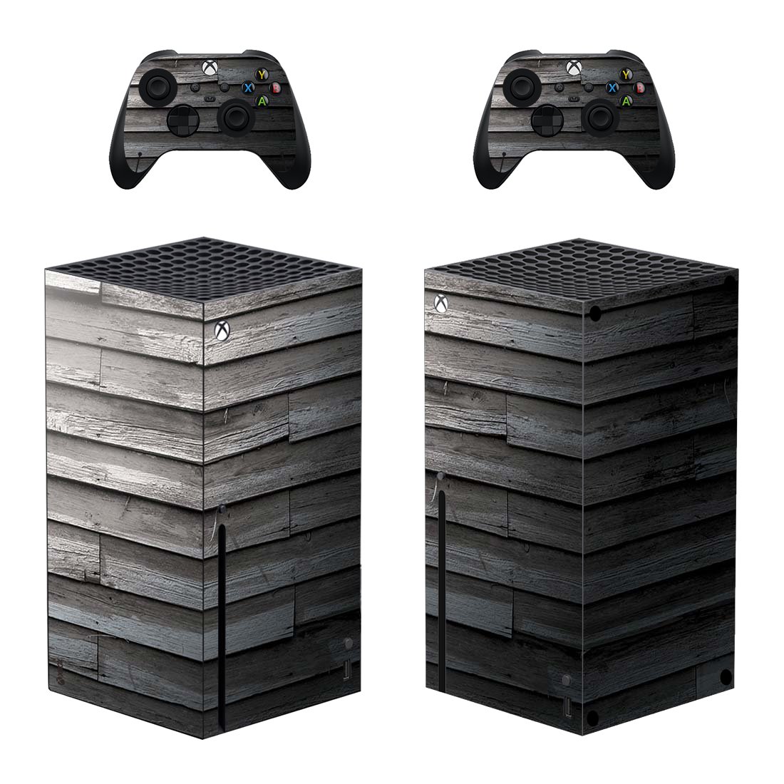 Wood Board decal skin for Xbox Series X Console & 2 Controllers