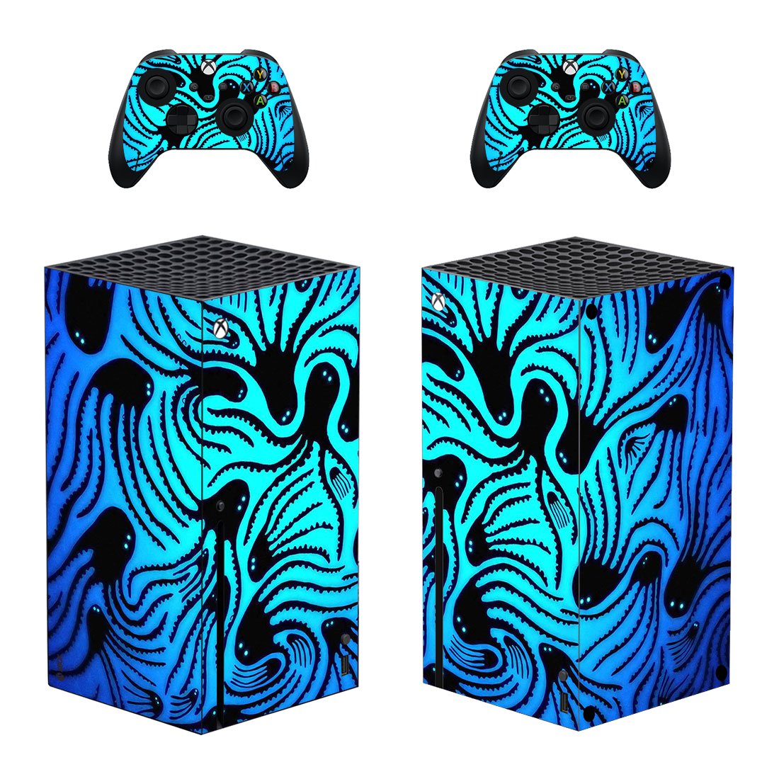 Digital Texture decal skin for Xbox Series X Console & 2 Controllers