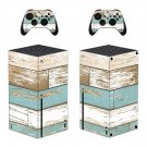 Wood Board decal skin for Xbox Series X Console & 2 Controllers