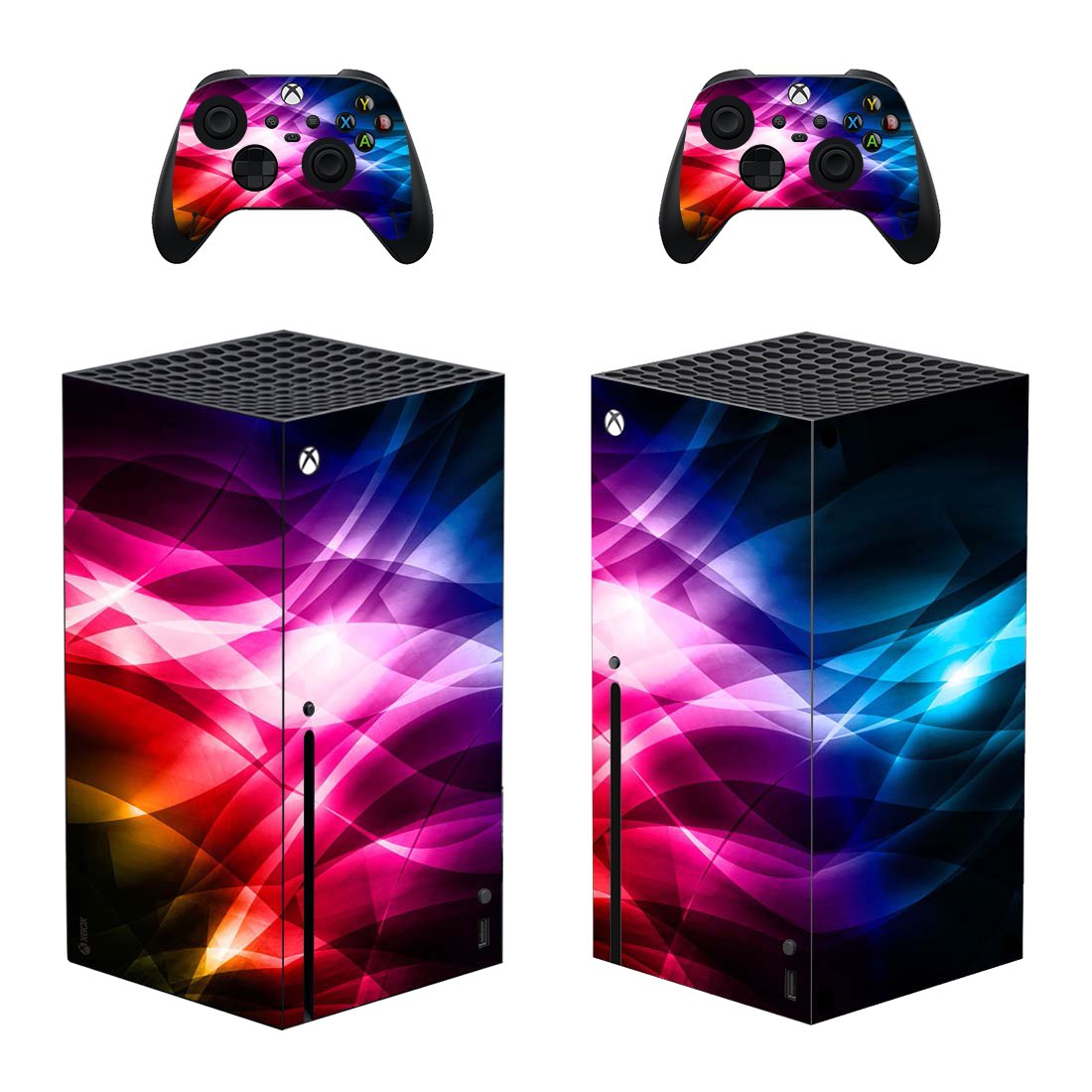 Digital Texture decal skin for Xbox Series X Console & 2 Controllers